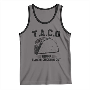 Funny Taco Trump Always Chickens Out Tank Top T.A.C.O TS10 Deep Heather Black Print Your Wear