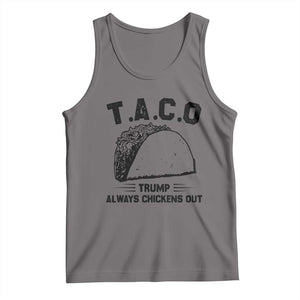 Funny Taco Trump Always Chickens Out Tank Top T.A.C.O TS10 Deep Heather Print Your Wear