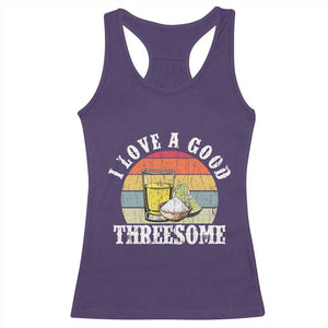 Funny Tequila Lover Racerback Tank Top I Love A Good Threesome Cinco de Mayo TS11 Purple Print Your Wear