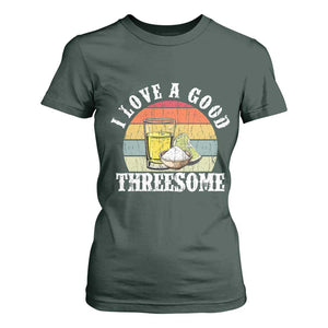 Funny Tequila Lover T Shirt For Women I Love A Good Threesome Cinco de Mayo TS11 Dark Forest Green Print Your Wear