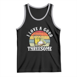 Funny Tequila Lover Tank Top I Love A Good Threesome Cinco de Mayo TS11 Black Athletic Heather Print Your Wear