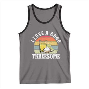 Funny Tequila Lover Tank Top I Love A Good Threesome Cinco de Mayo TS11 Deep Heather Black Print Your Wear