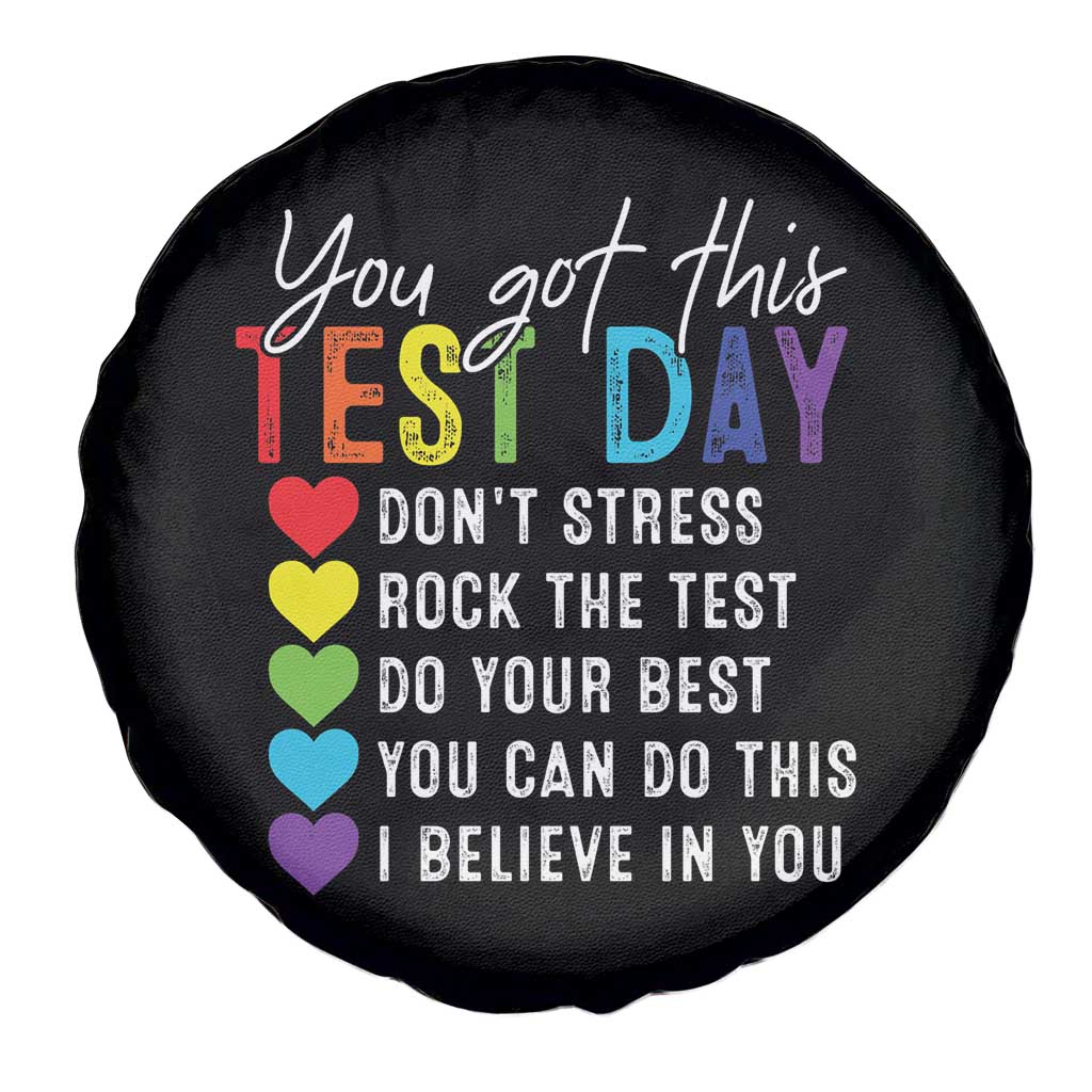 Funny Test Day Spare Tire Cover You Got This Don't Stress Rock The Test TS11 Print Your Wear
