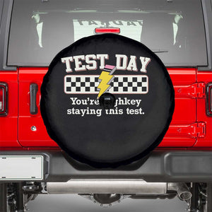 Funny Test Day You're Highkey Staying This Test Spare Tire Cover Teacher Pencil Lightning Bolt TS11 Black Print Your Wear