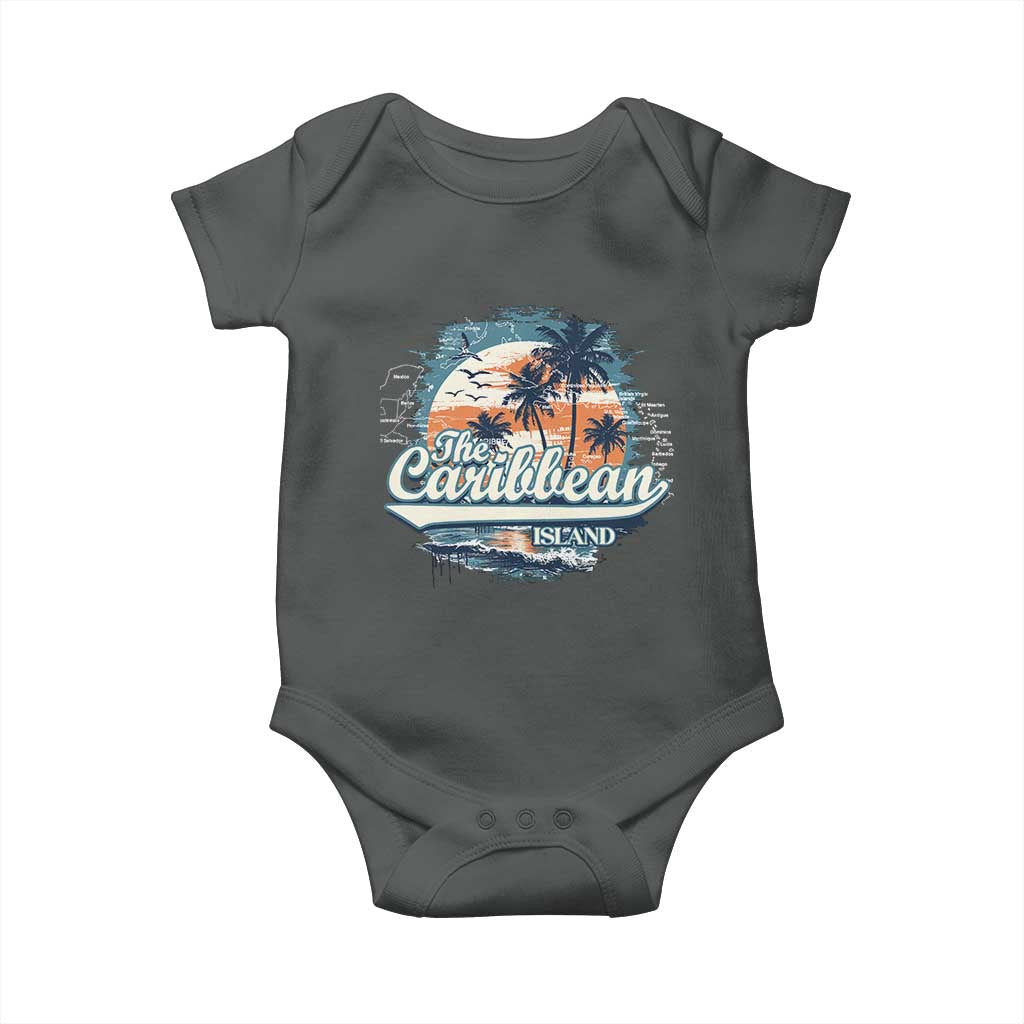 Funny The Caribbean Islands Baby Onesie Caribbean Sea Tour Summer Vacation TS11 Dark Heather Print Your Wear