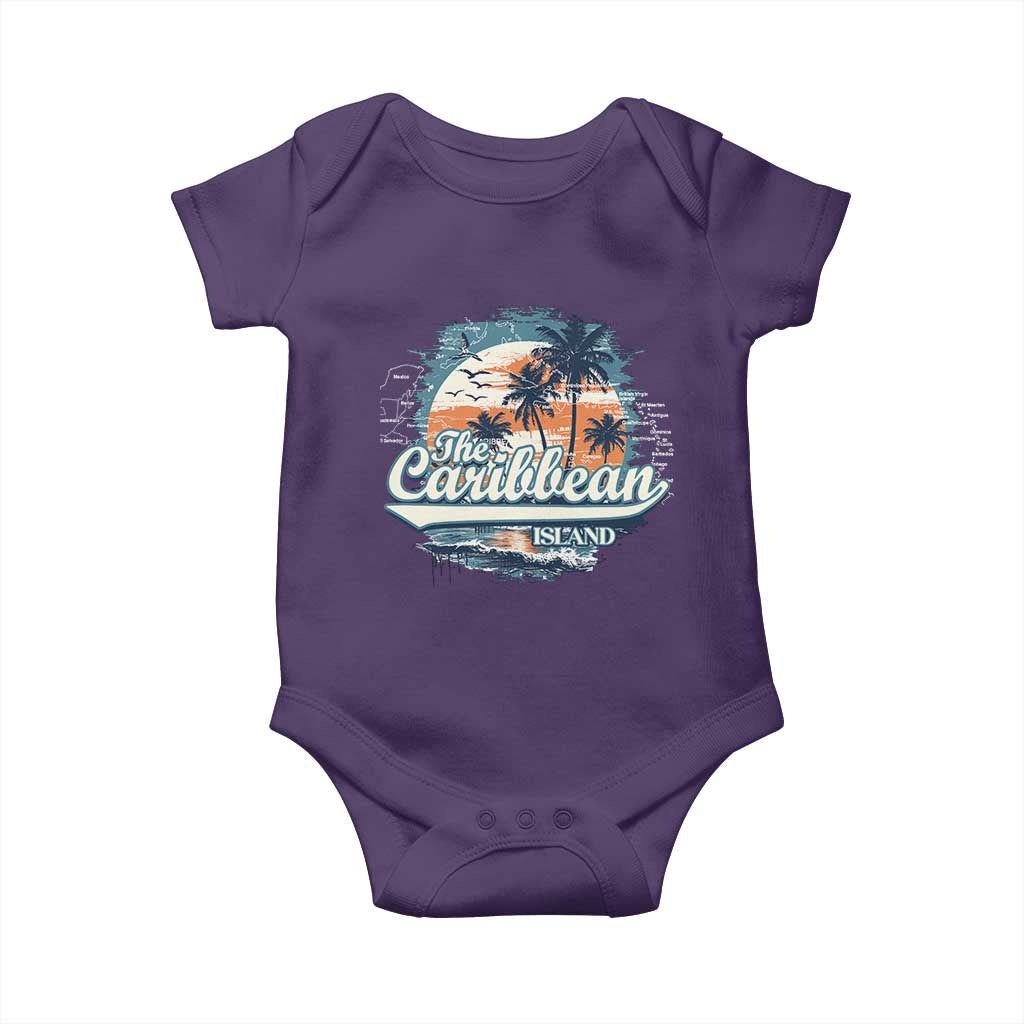 Funny The Caribbean Islands Baby Onesie Caribbean Sea Tour Summer Vacation TS11 Purple Print Your Wear