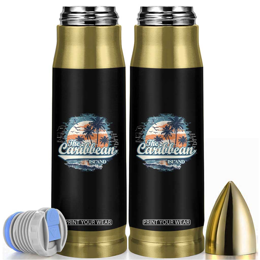 Funny The Caribbean Islands Bullet Tumbler Caribbean Sea Tour Summer Vacation TS11 Black Print Your Wear