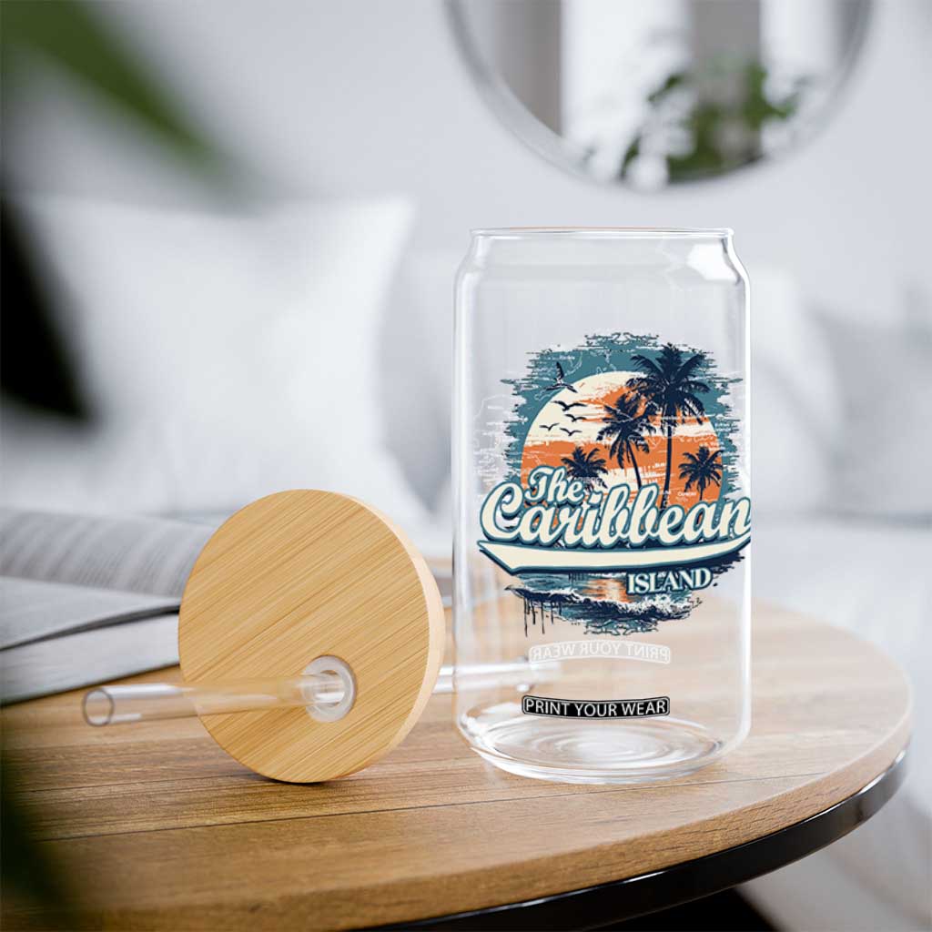 Funny The Caribbean Islands Glass Can Caribbean Sea Tour Summer Vacation TS11 Print Your Wear
