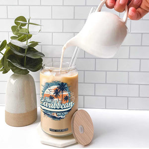 Funny The Caribbean Islands Glass Can Caribbean Sea Tour Summer Vacation TS11 Print Your Wear