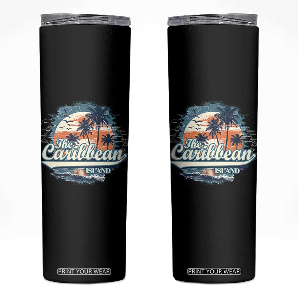 Funny The Caribbean Islands Skinny Tumbler Caribbean Sea Tour Summer Vacation TS11 Black Print Your Wear