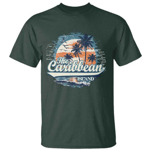 Funny The Caribbean Islands T Shirt Caribbean Sea Tour Summer Vacation TS11 Dark Forest Green Print Your Wear