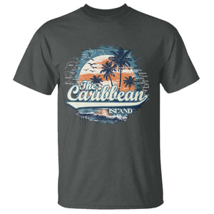 Funny The Caribbean Islands T Shirt Caribbean Sea Tour Summer Vacation TS11 Dark Heather Print Your Wear