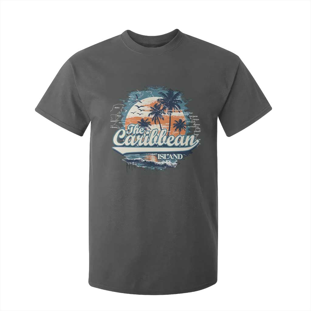 Funny The Caribbean Islands T Shirt For Kid Caribbean Sea Tour Summer Vacation TS11 Dark Heather Print Your Wear