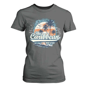 Funny The Caribbean Islands T Shirt For Women Caribbean Sea Tour Summer Vacation TS11 Dark Heather Print Your Wear