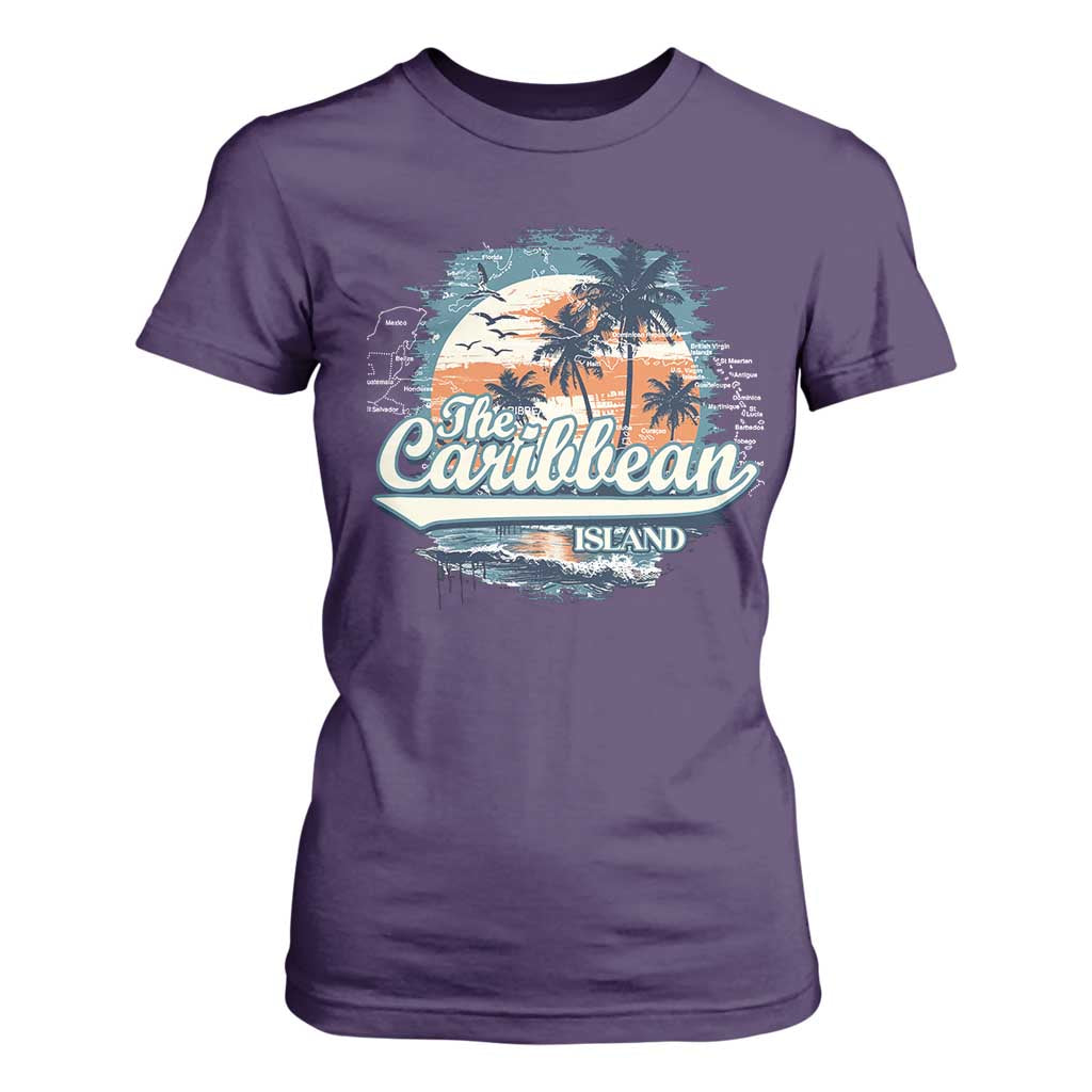 Funny The Caribbean Islands T Shirt For Women Caribbean Sea Tour Summer Vacation TS11 Purple Print Your Wear