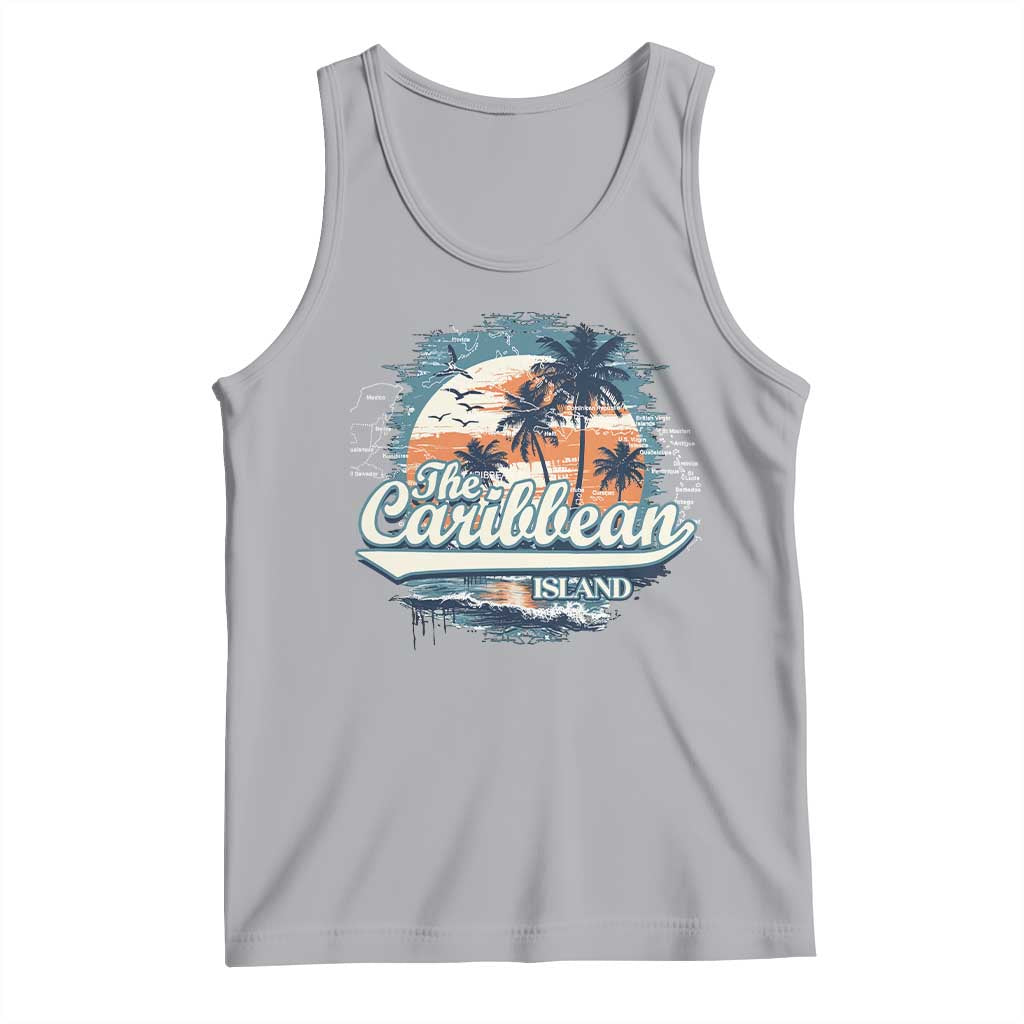 Funny The Caribbean Islands Tank Top Caribbean Sea Tour Summer Vacation TS11 Athletic Heather Print Your Wear