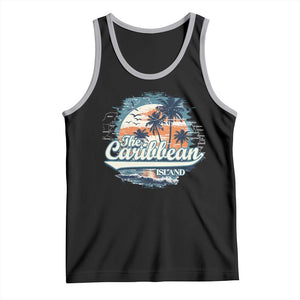 Funny The Caribbean Islands Tank Top Caribbean Sea Tour Summer Vacation TS11 Black Athletic Heather Print Your Wear