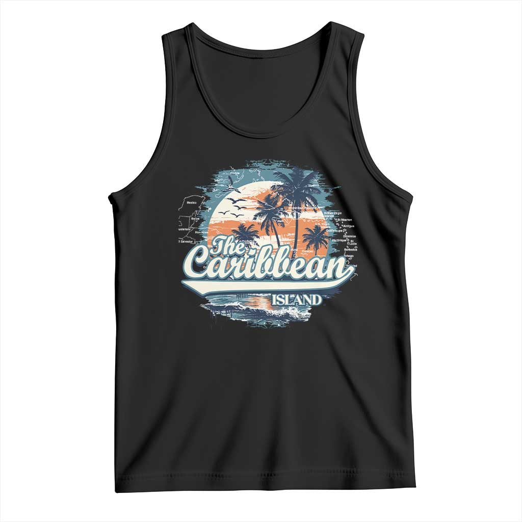 Funny The Caribbean Islands Tank Top Caribbean Sea Tour Summer Vacation TS11 Black Print Your Wear
