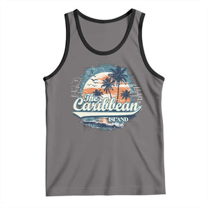 Funny The Caribbean Islands Tank Top Caribbean Sea Tour Summer Vacation TS11 Deep Heather Black Print Your Wear