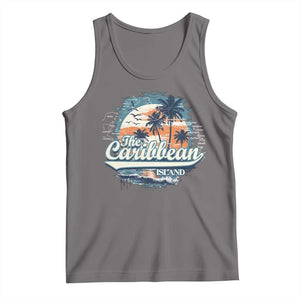 Funny The Caribbean Islands Tank Top Caribbean Sea Tour Summer Vacation TS11 Deep Heather Print Your Wear