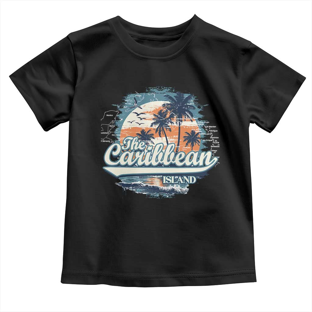 Funny The Caribbean Islands Toddler T Shirt Caribbean Sea Tour Summer Vacation TS11 Black Print Your Wear
