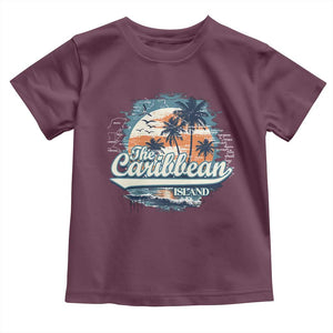 Funny The Caribbean Islands Toddler T Shirt Caribbean Sea Tour Summer Vacation TS11 Maroon Print Your Wear