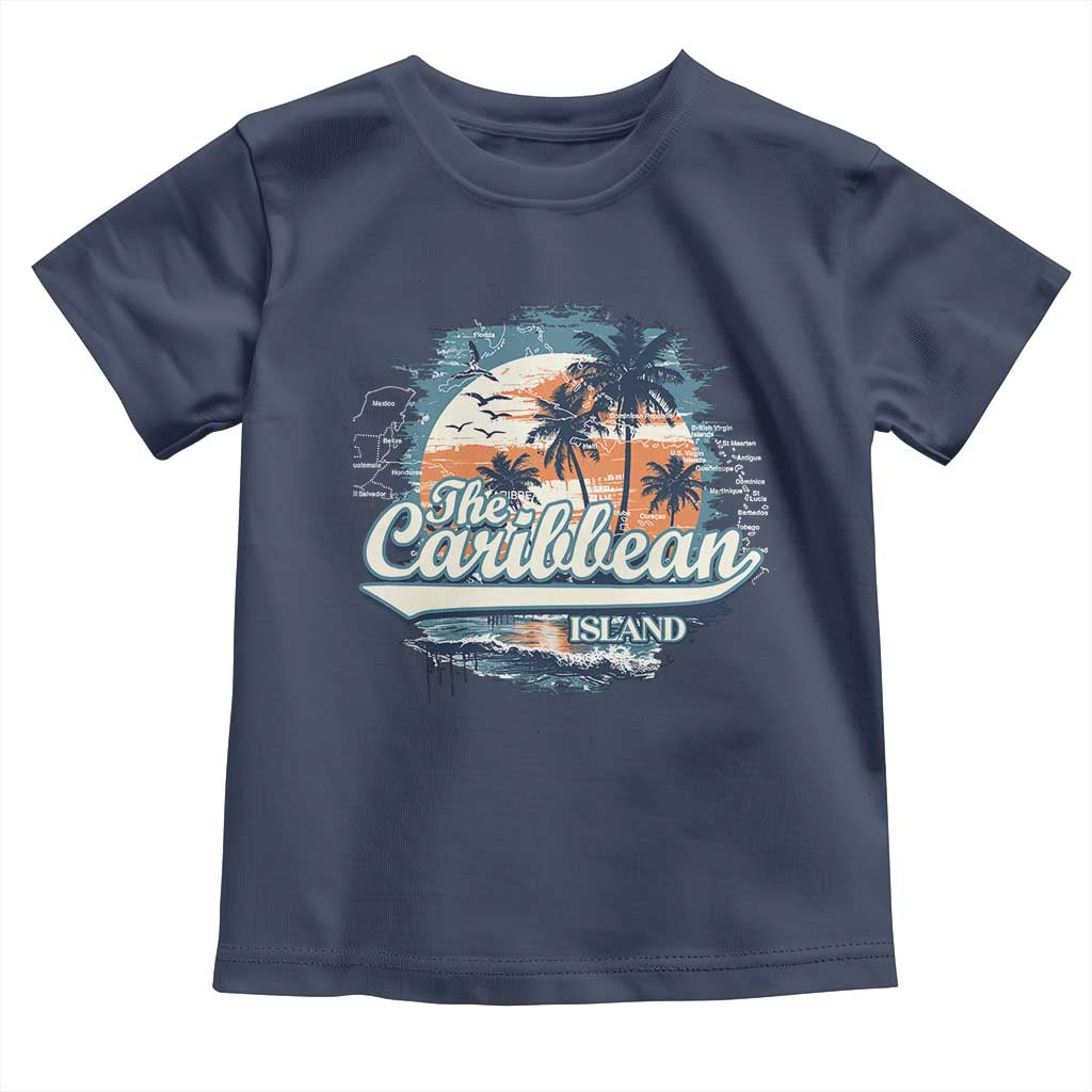 Funny The Caribbean Islands Toddler T Shirt Caribbean Sea Tour Summer Vacation TS11 Navy Print Your Wear