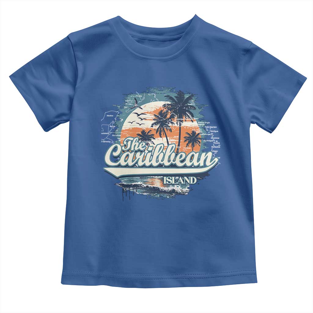 Funny The Caribbean Islands Toddler T Shirt Caribbean Sea Tour Summer Vacation TS11 Royal Blue Print Your Wear