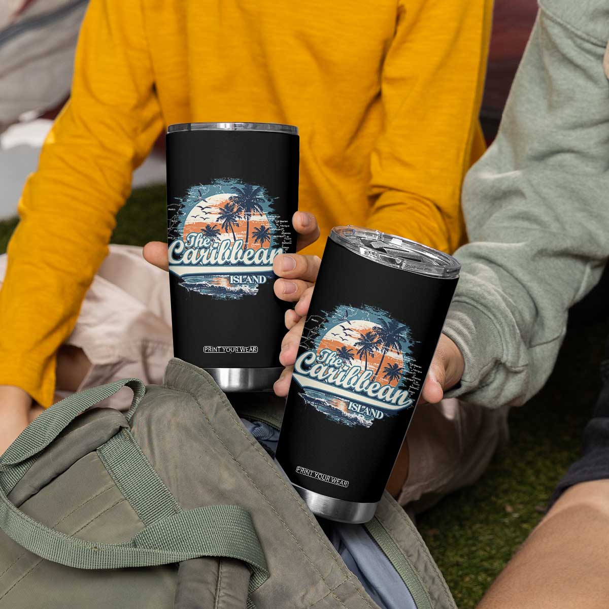 Funny The Caribbean Islands Tumbler Cup Caribbean Sea Tour Summer Vacation TS11 Print Your Wear