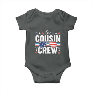 Funny The Cousin Crew 4th Of July Baby Onesie Patriotic American Family Matching TS11 Dark Heather Print Your Wear