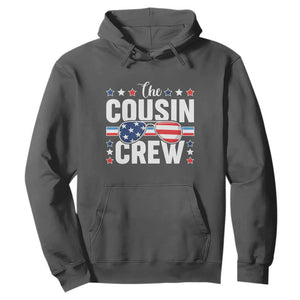Funny The Cousin Crew 4th Of July Hoodie Patriotic American Family Matching TS11 Dark Heather Print Your Wear