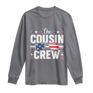 Funny The Cousin Crew 4th Of July Long Sleeve Shirt Patriotic American Family Matching TS11 Charcoal Print Your Wear