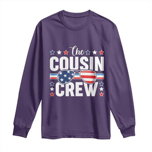 Funny The Cousin Crew 4th Of July Long Sleeve Shirt Patriotic American Family Matching TS11 Purple Print Your Wear