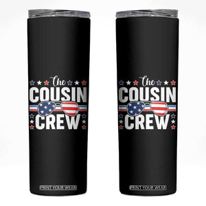 Funny The Cousin Crew 4th Of July Skinny Tumbler Patriotic American Family Matching TS11 Black Print Your Wear