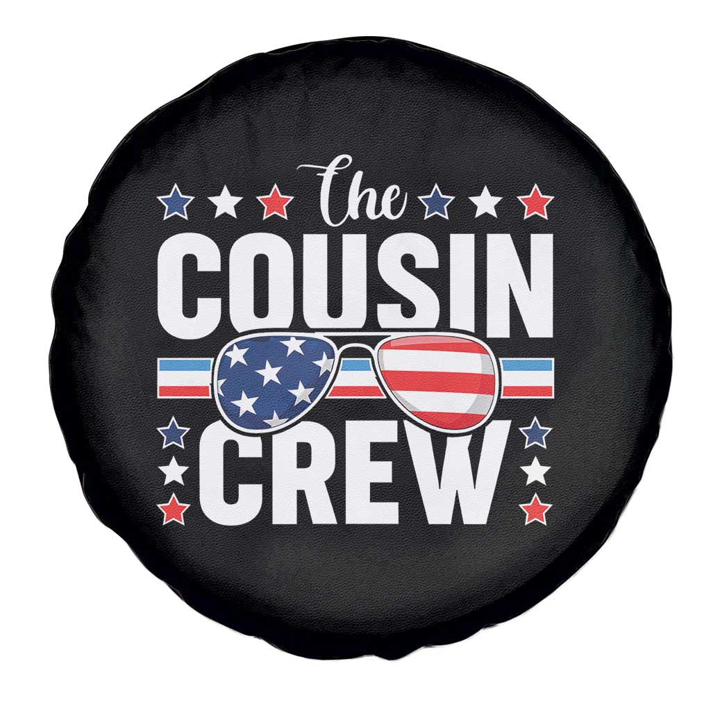 Funny The Cousin Crew 4th Of July Spare Tire Cover Patriotic American Family Matching TS11 Print Your Wear