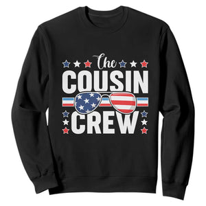 Funny The Cousin Crew 4th Of July Sweatshirt Patriotic American Family Matching TS11 Black Print Your Wear