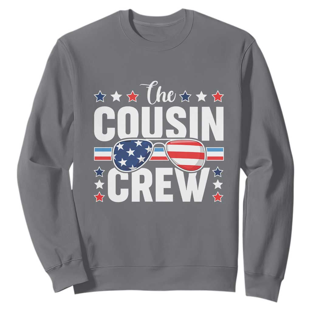 Funny The Cousin Crew 4th Of July Sweatshirt Patriotic American Family Matching TS11 Charcoal Print Your Wear