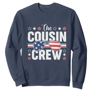 Funny The Cousin Crew 4th Of July Sweatshirt Patriotic American Family Matching TS11 Navy Print Your Wear
