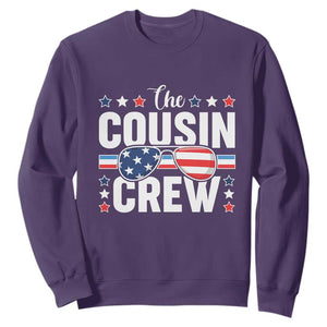 Funny The Cousin Crew 4th Of July Sweatshirt Patriotic American Family Matching TS11 Purple Print Your Wear