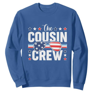 Funny The Cousin Crew 4th Of July Sweatshirt Patriotic American Family Matching TS11 Royal Blue Print Your Wear