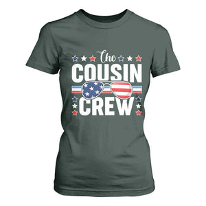 Funny The Cousin Crew 4th Of July T Shirt For Women Patriotic American Family Matching TS11 Dark Forest Green Print Your Wear