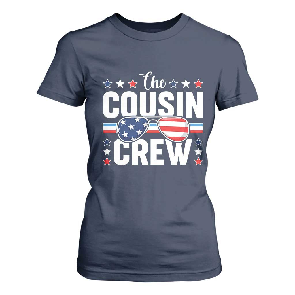 Funny The Cousin Crew 4th Of July T Shirt For Women Patriotic American Family Matching TS11 Navy Print Your Wear