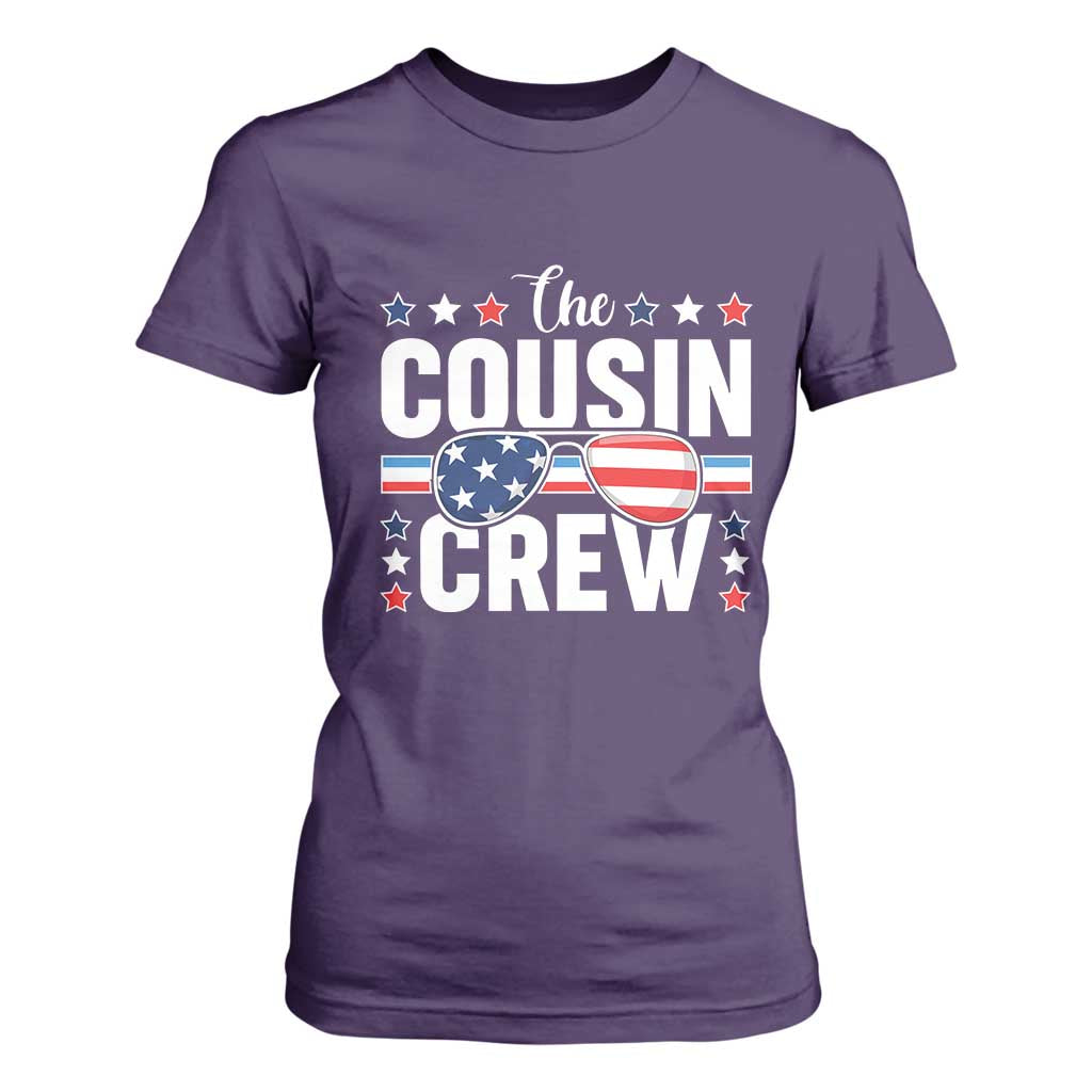 Funny The Cousin Crew 4th Of July T Shirt For Women Patriotic American Family Matching TS11 Purple Print Your Wear