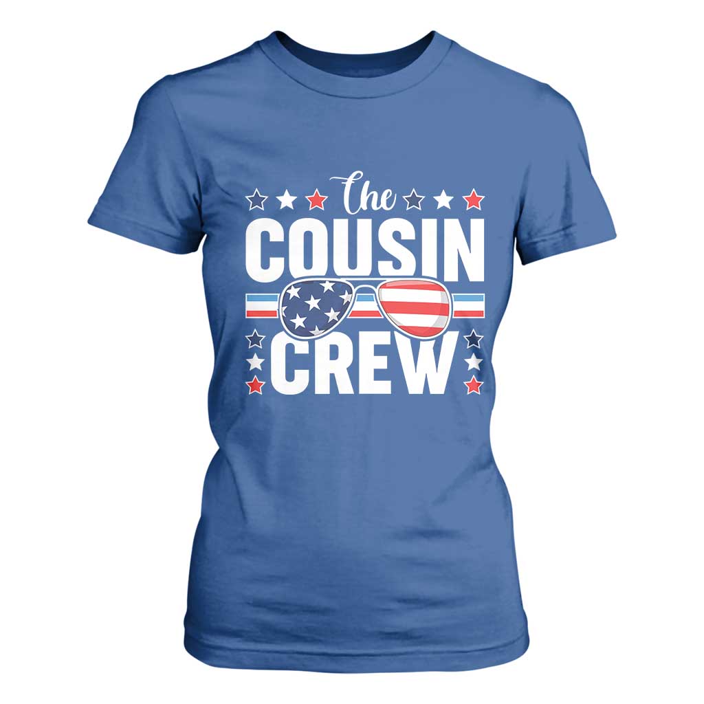 Funny The Cousin Crew 4th Of July T Shirt For Women Patriotic American Family Matching TS11 Royal Blue Print Your Wear