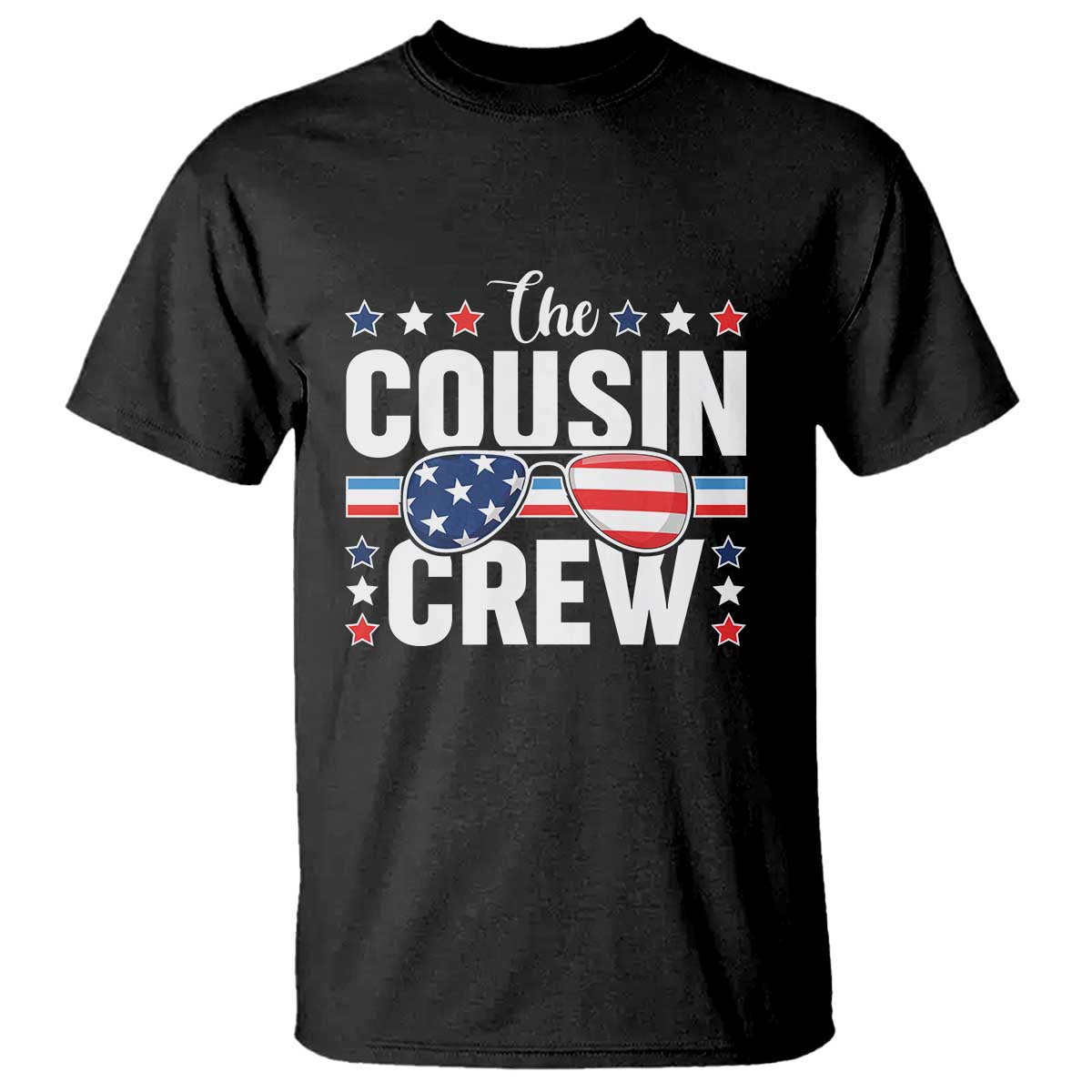 Funny The Cousin Crew 4th Of July T Shirt Patriotic American Family Matching TS11 Black Print Your Wear