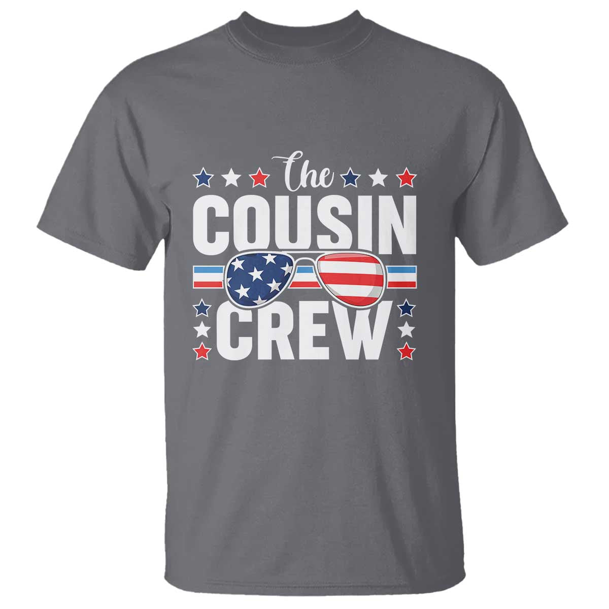 Funny The Cousin Crew 4th Of July T Shirt Patriotic American Family Matching TS11 Charcoal Print Your Wear
