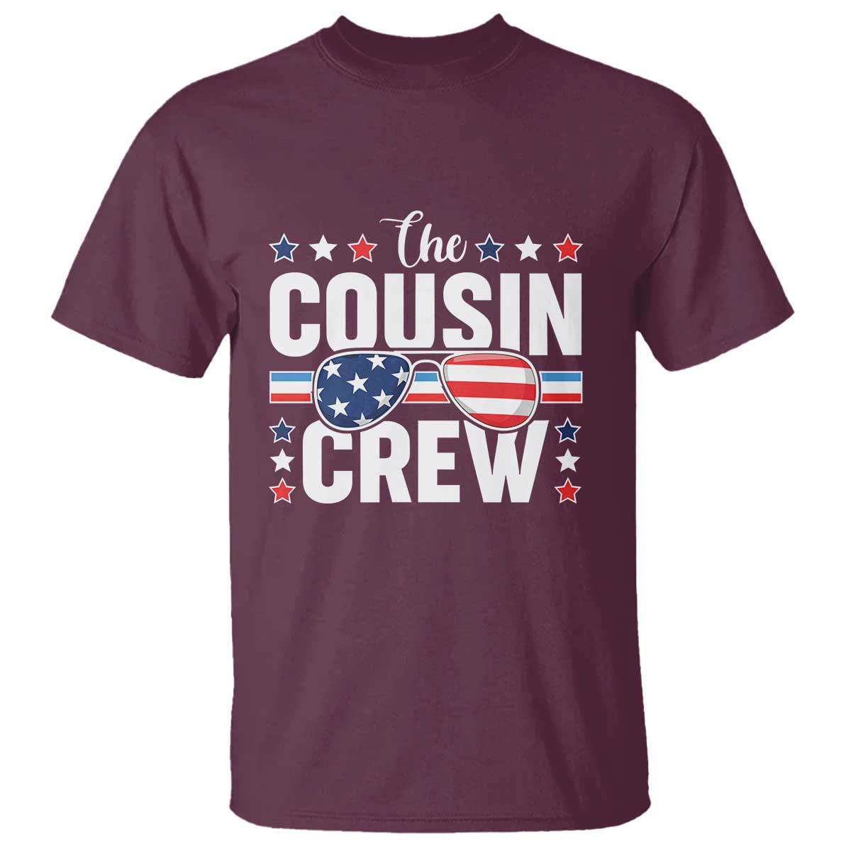 Funny The Cousin Crew 4th Of July T Shirt Patriotic American Family Matching TS11 Maroon Print Your Wear
