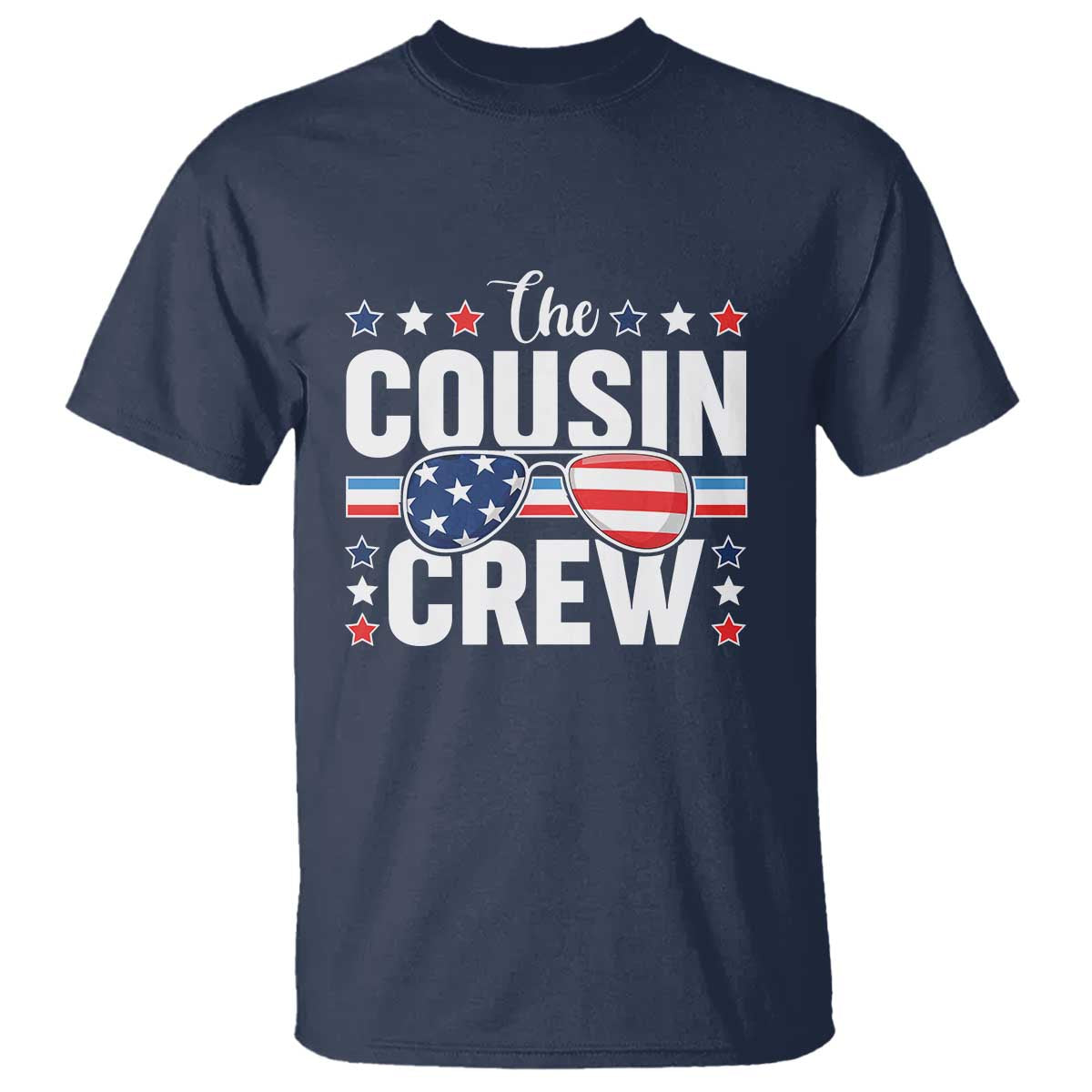 Funny The Cousin Crew 4th Of July T Shirt Patriotic American Family Matching TS11 Navy Print Your Wear