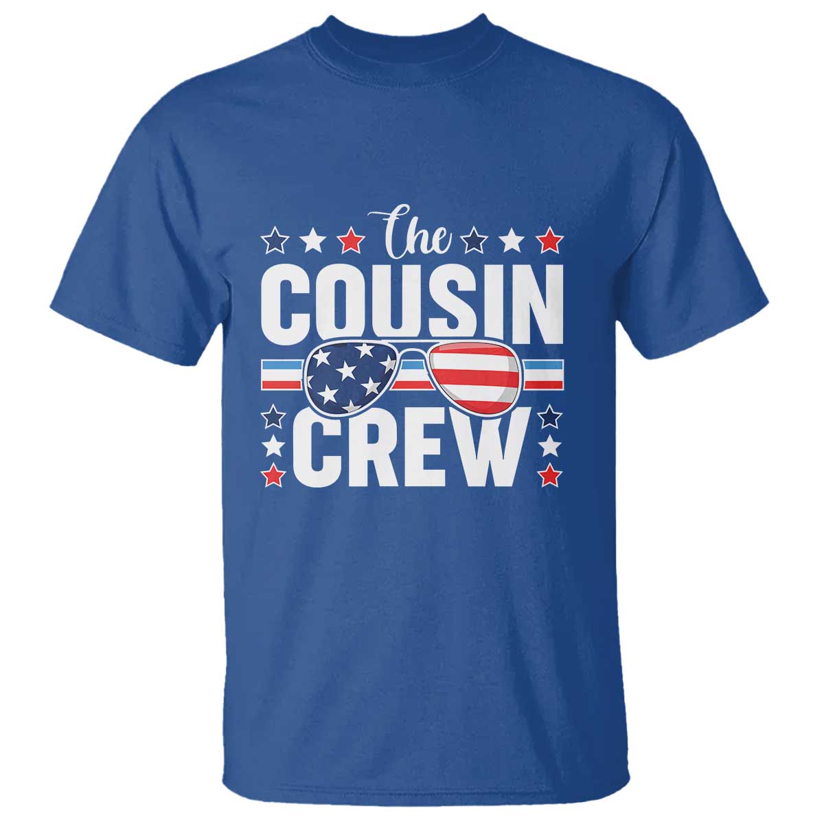 Funny The Cousin Crew 4th Of July T Shirt Patriotic American Family Matching TS11 Royal Blue Print Your Wear