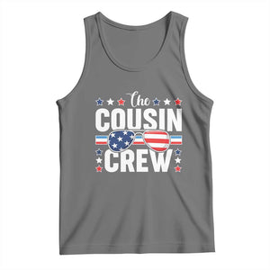 Funny The Cousin Crew 4th Of July Tank Top Patriotic American Family Matching TS11 Black Heather Print Your Wear